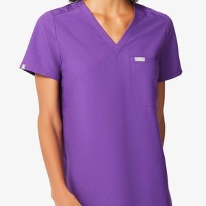 Figs Catarina Ultra Violet Scrub Top